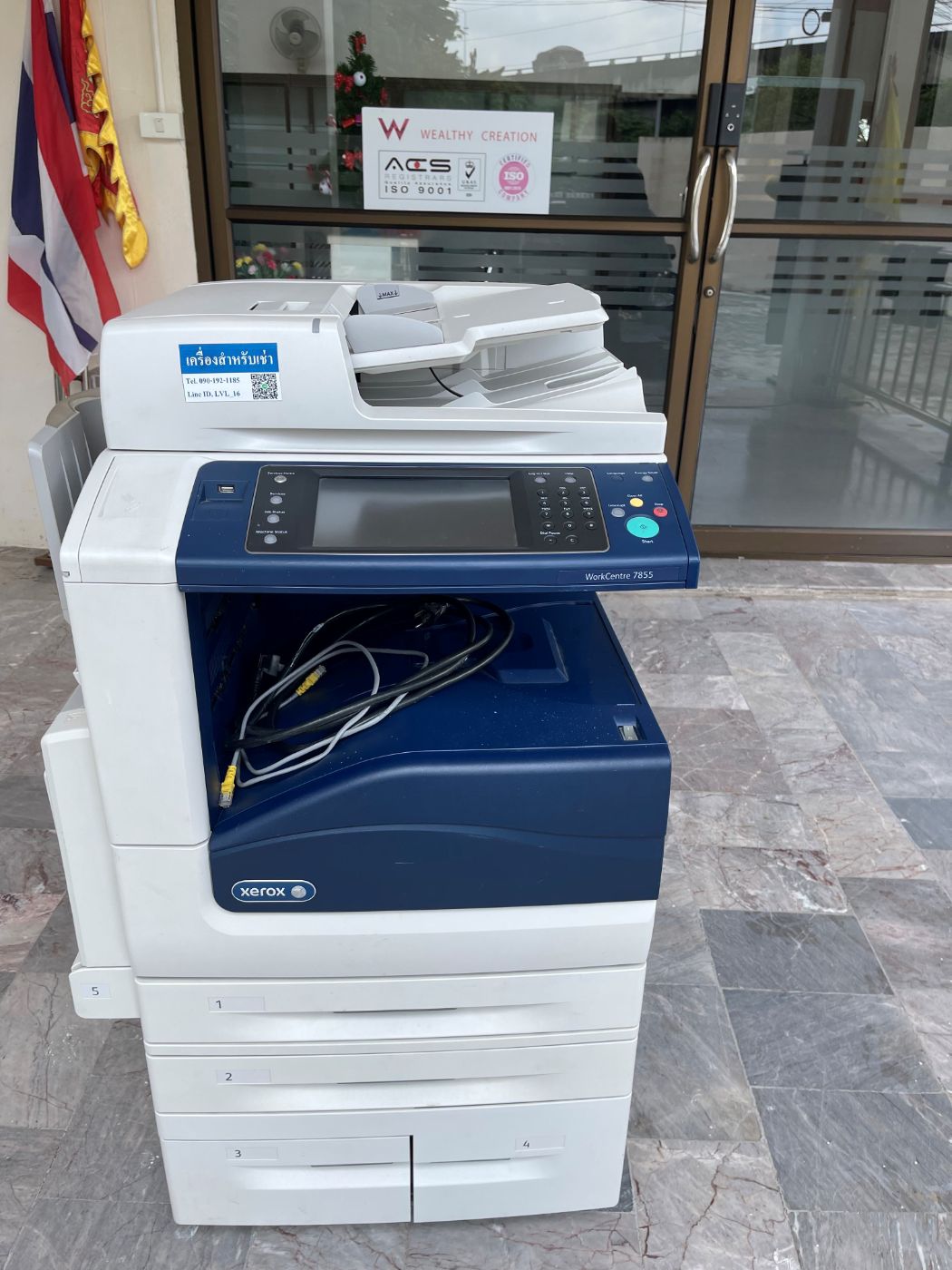 เช่าเครื่องถ่ายเอกสาร Xerox WorkCentre 7855 — ภาพถ่ายจริงของเครื่องให้เช่า มุมที่ 4