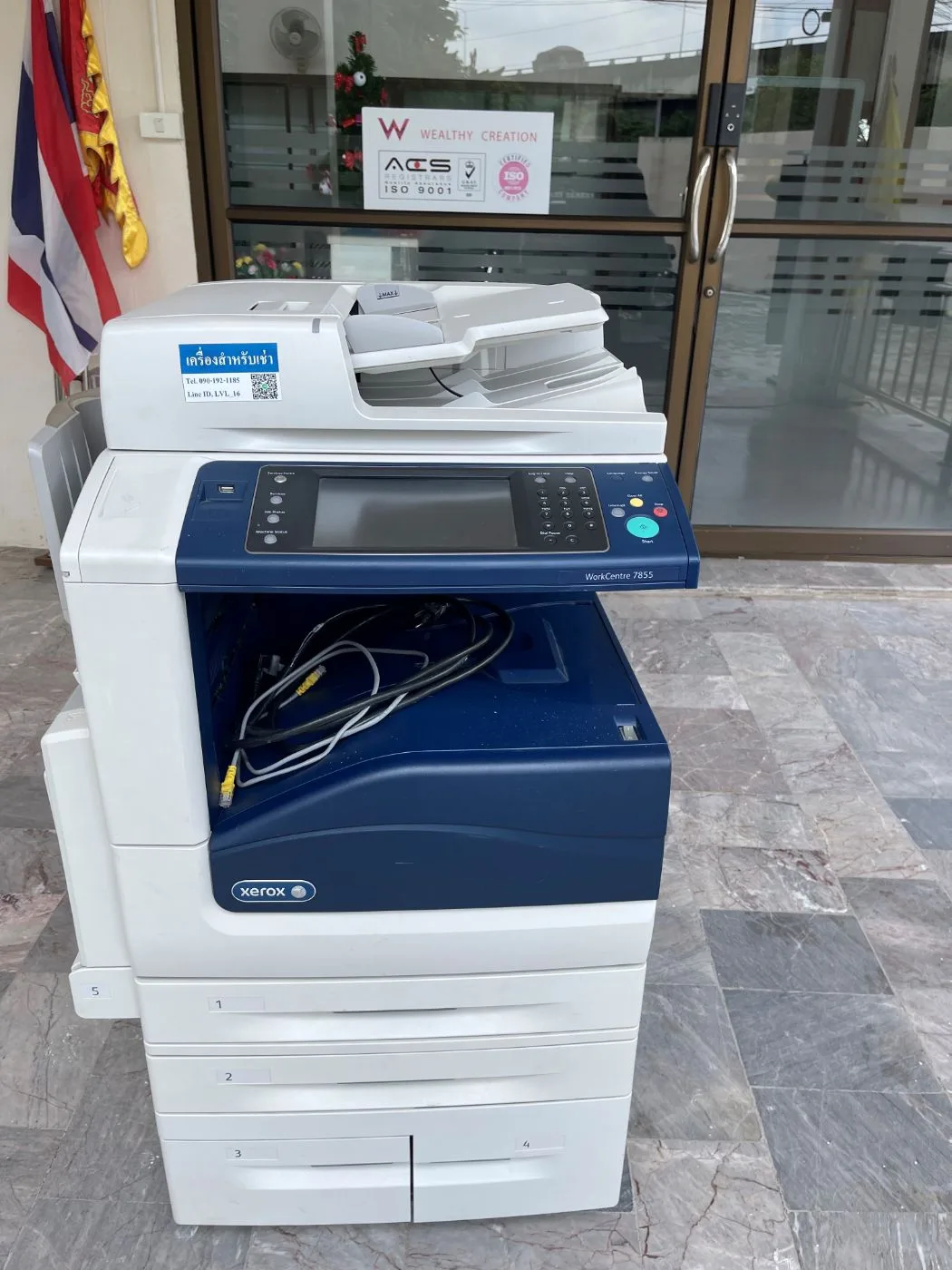 เช่าเครื่องถ่ายเอกสาร Xerox WorkCentre 7855 — ภาพถ่ายจริงของเครื่องให้เช่า มุมที่ 4